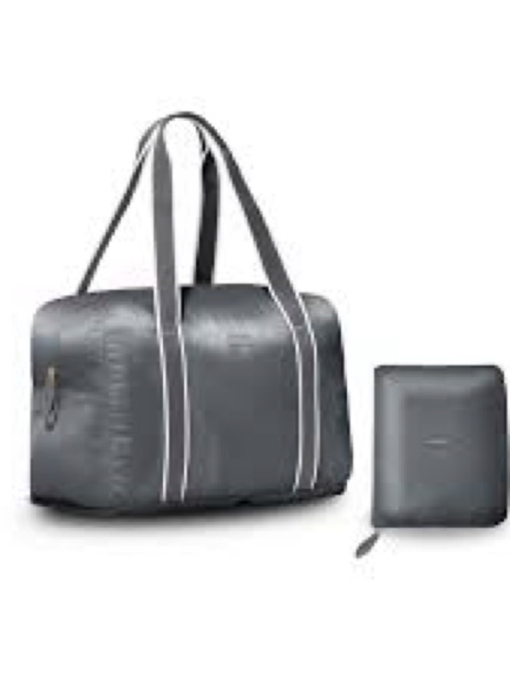 Gray Paravel travel compact  Weekender Duffel Bag with Contrast Straps